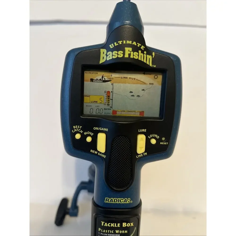 Radica Ultimate Bass Fishin Handheld Electronic Game Tested Working.